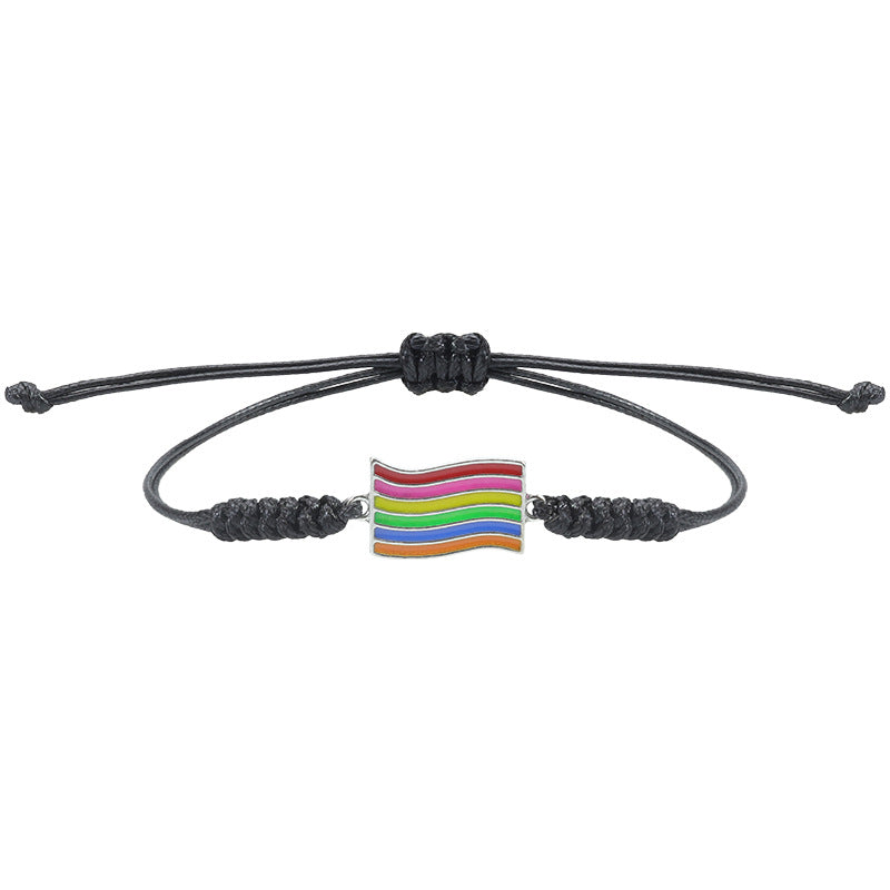 LGBP Six color rainbow woven bracelet