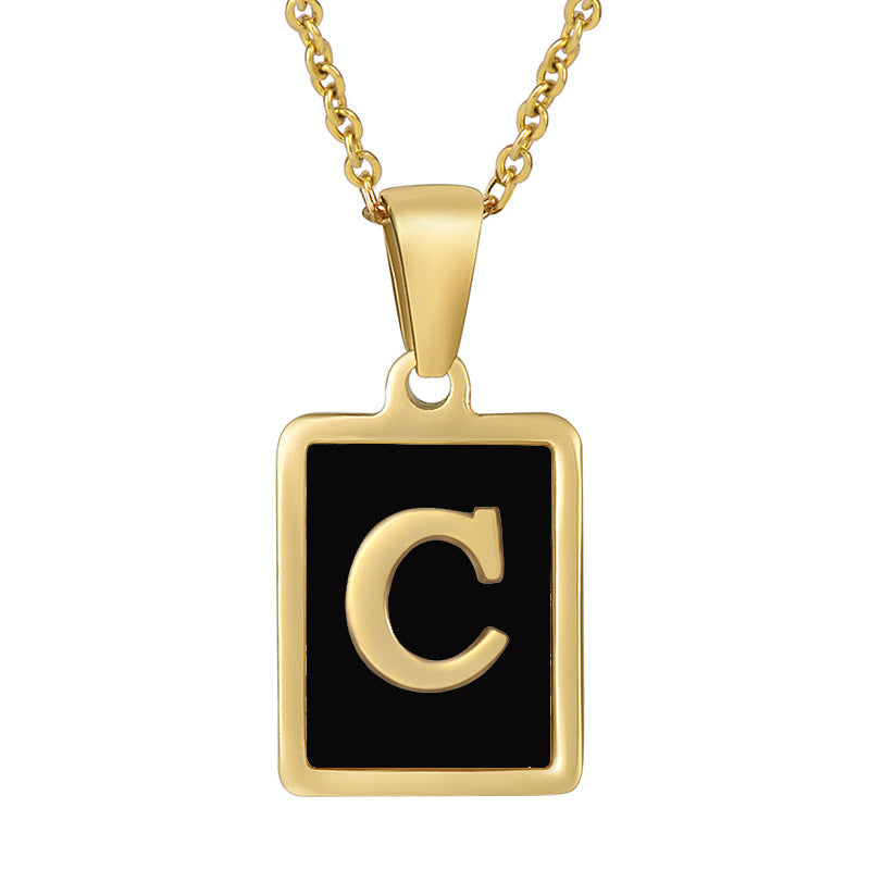 Square Letter Necklace