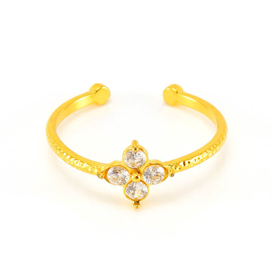 Zircon Flower Ring