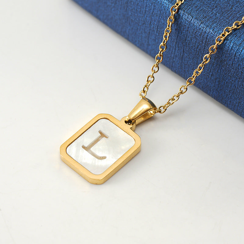 Hollow S Letter Necklace