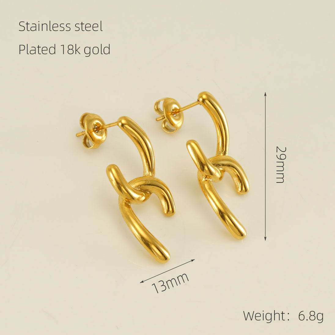 Irregular Cross Geometric Earring