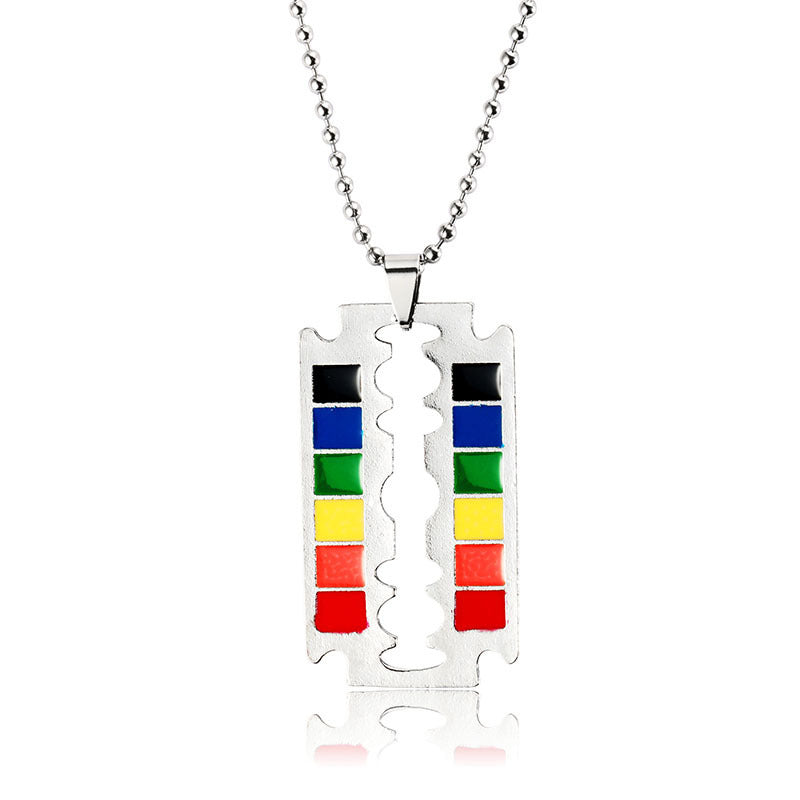 LGBP Colorful striped color matching necklace