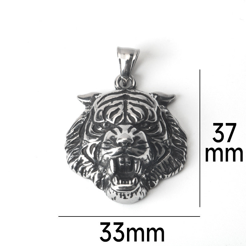 Zodiac tiger tiger head Necklace