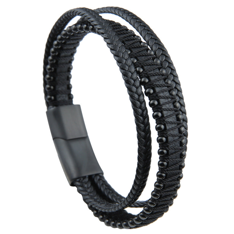 Men's Leather  Bracelet