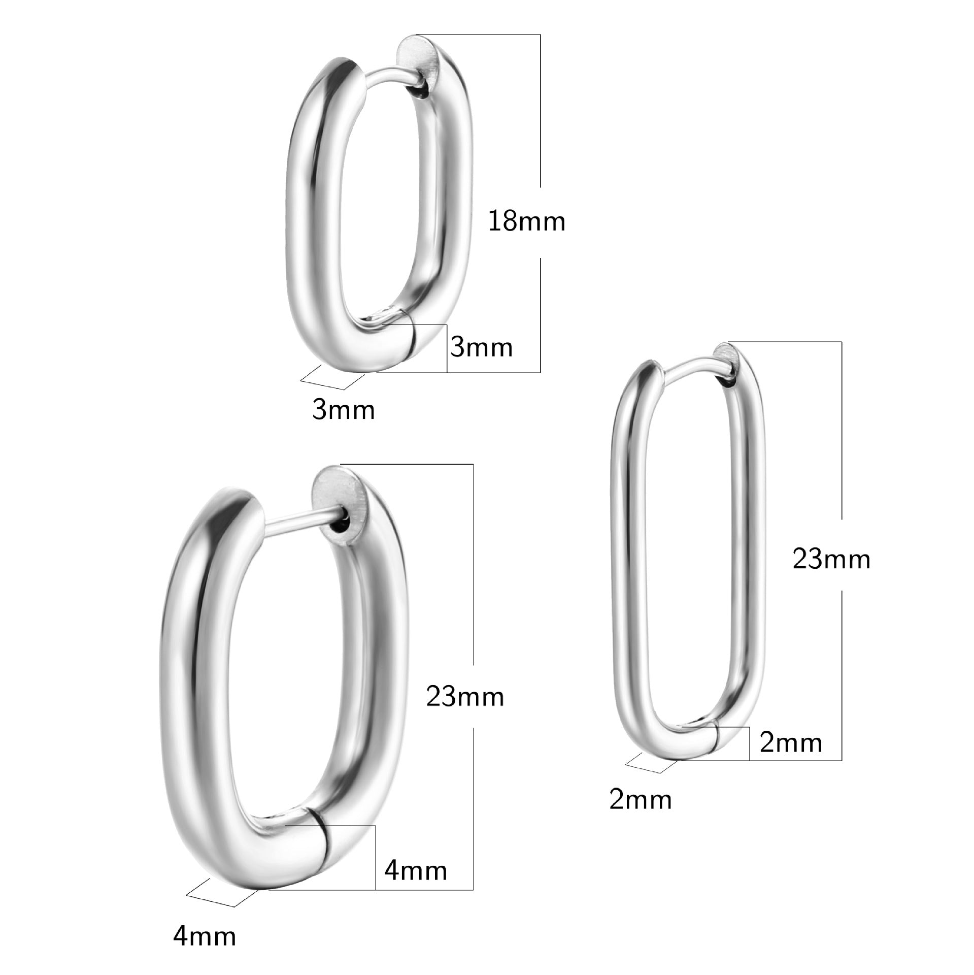 Ovalstainless Steel Earring