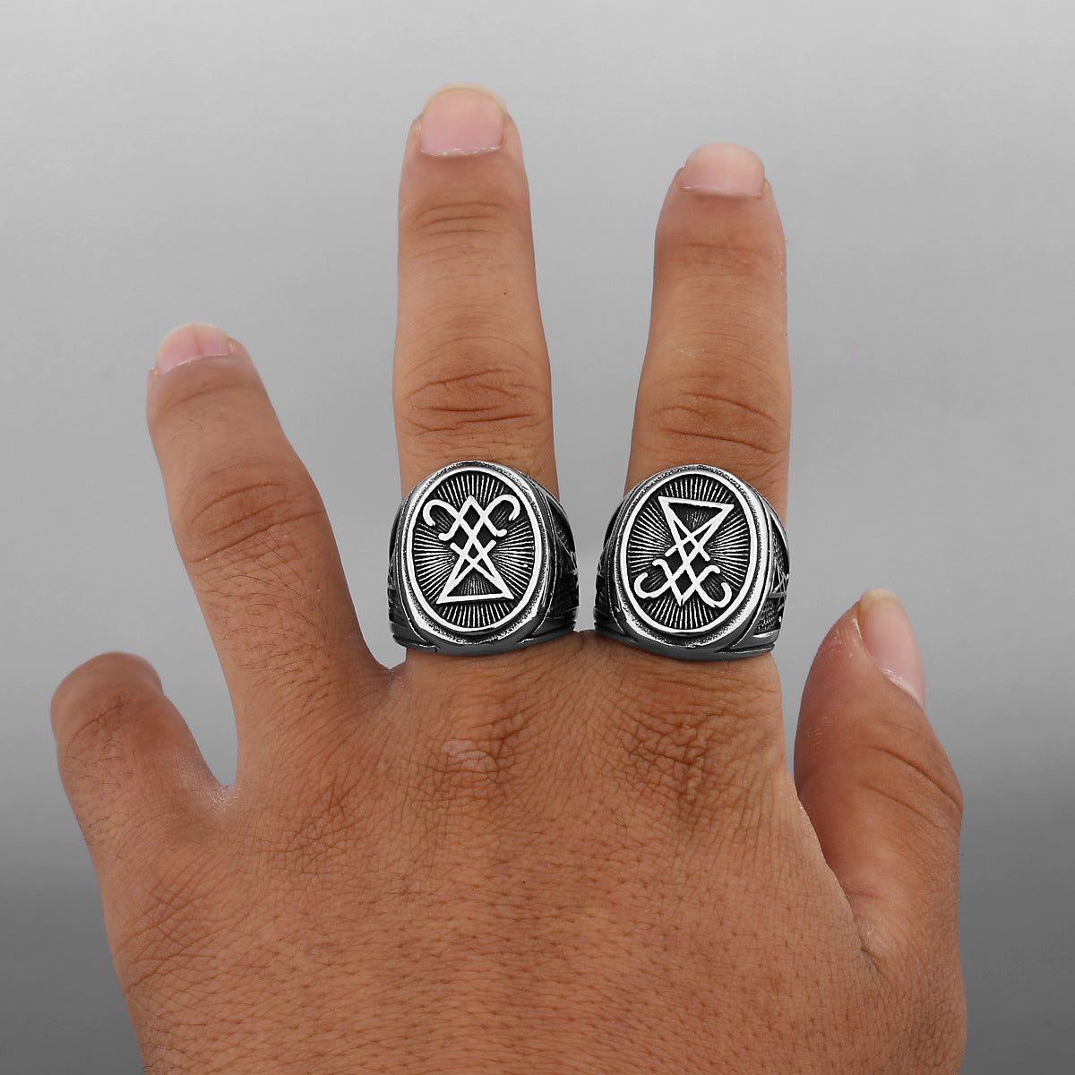 Goth Lucifer Satan Ring