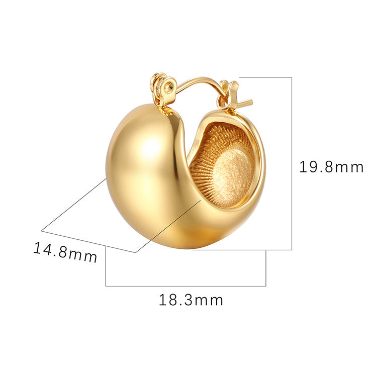 Sphere Smooth Surface Earring