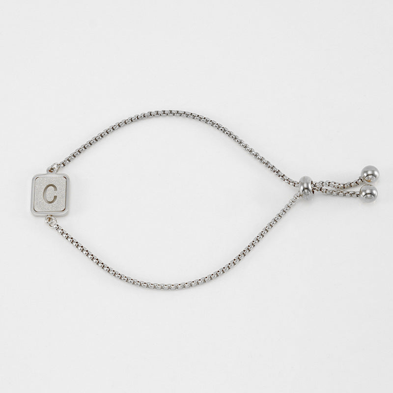 Hollow letter bracelet