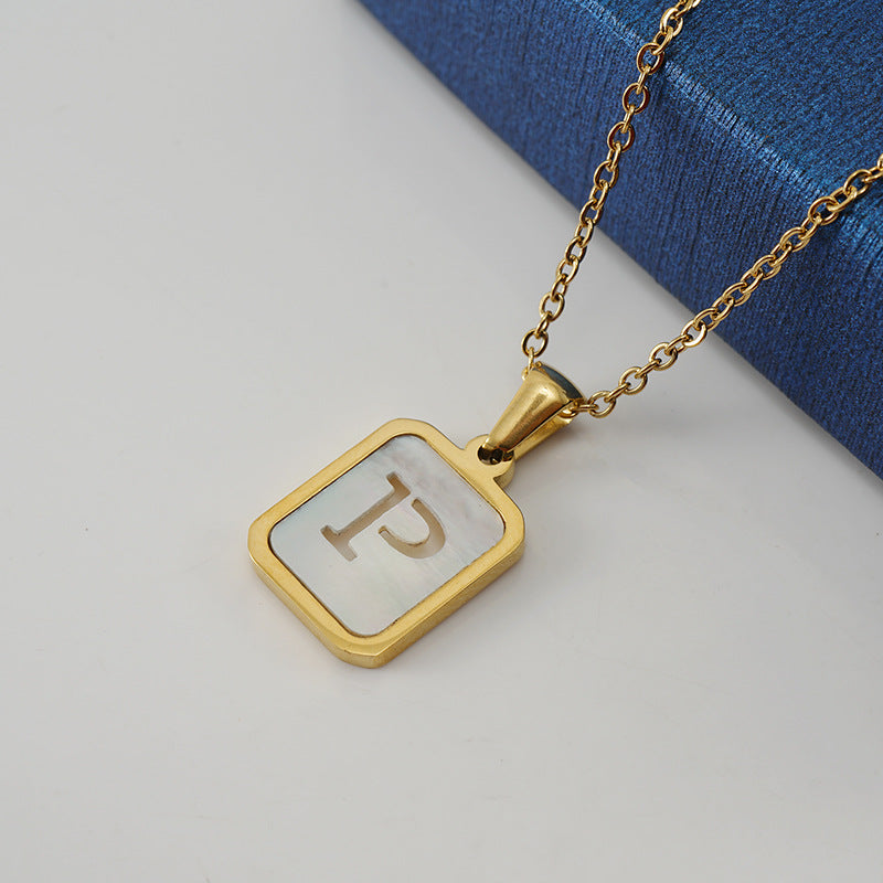 Hollow S Letter Necklace