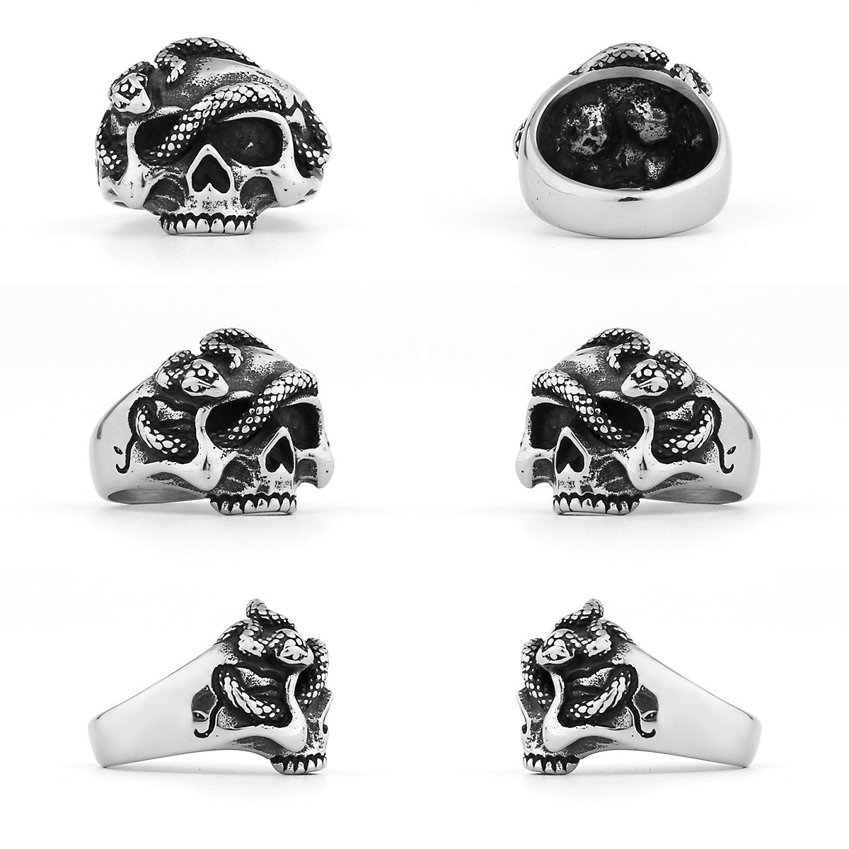 Snake skeleton ring