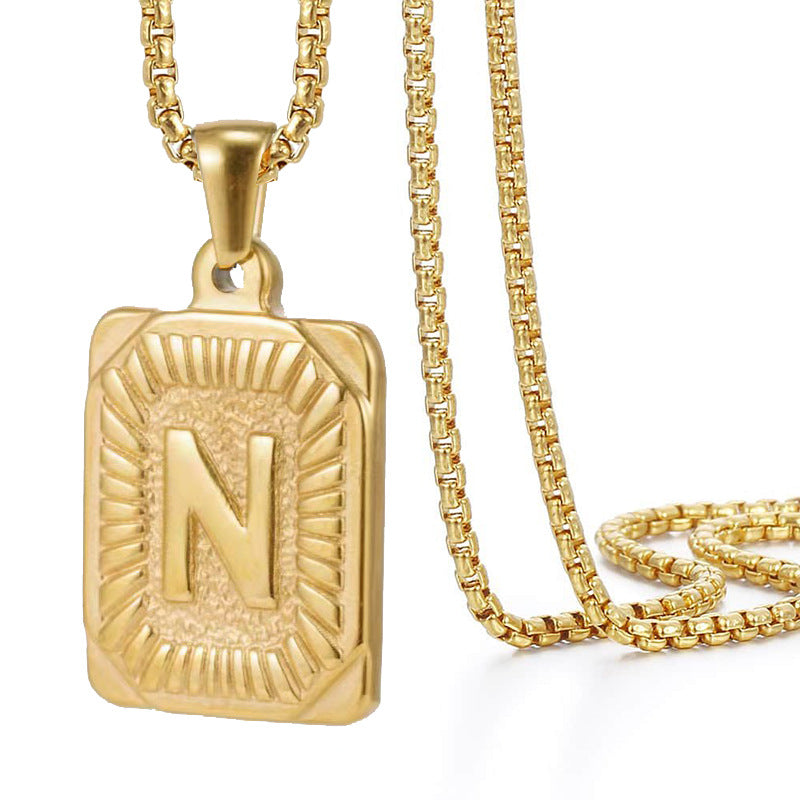 Hiphop Letter Pendant Necklace