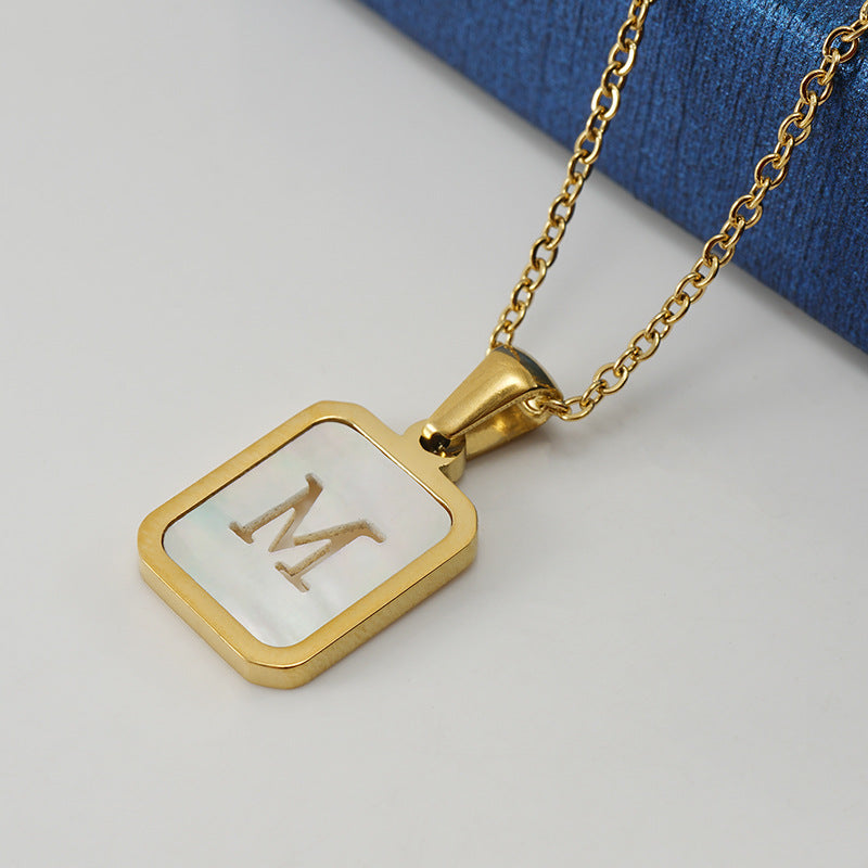 Hollow S Letter Necklace