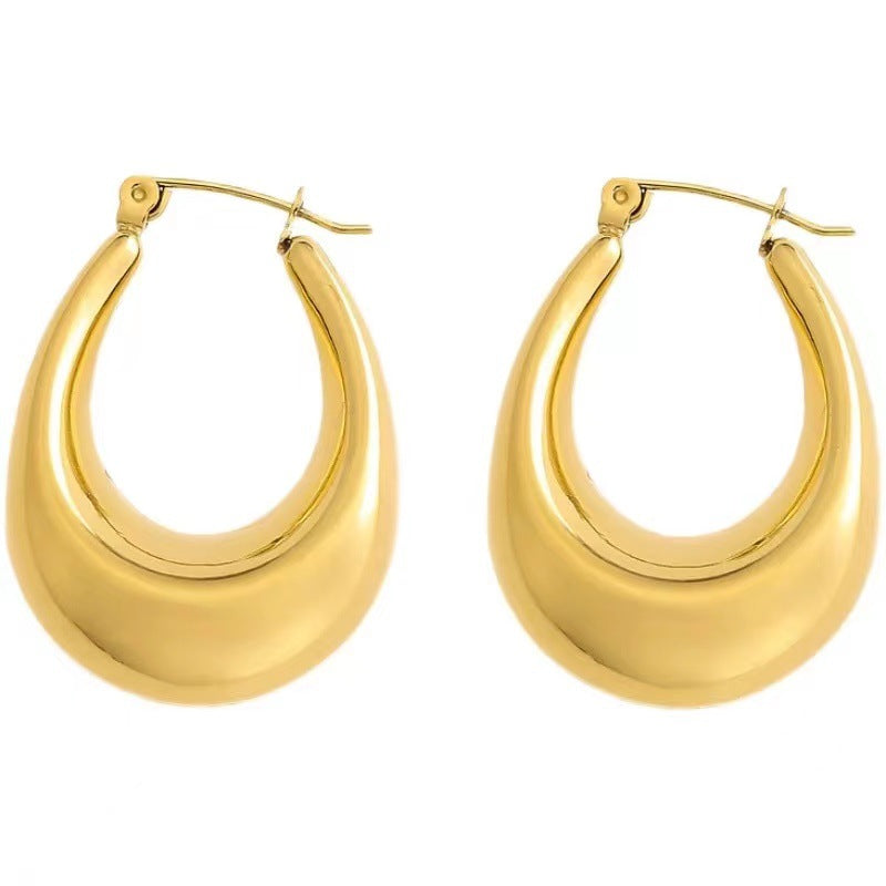 Hollow Ellipse Earring