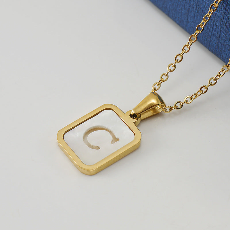 Hollow S Letter Necklace