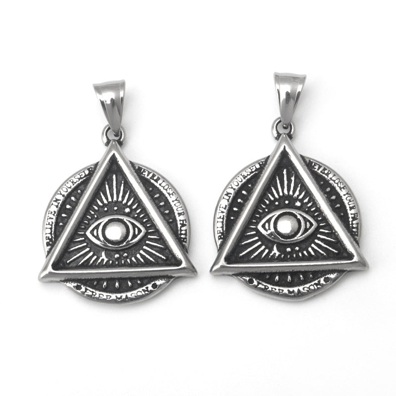 Vintage Triangle Demon Eye Necklace