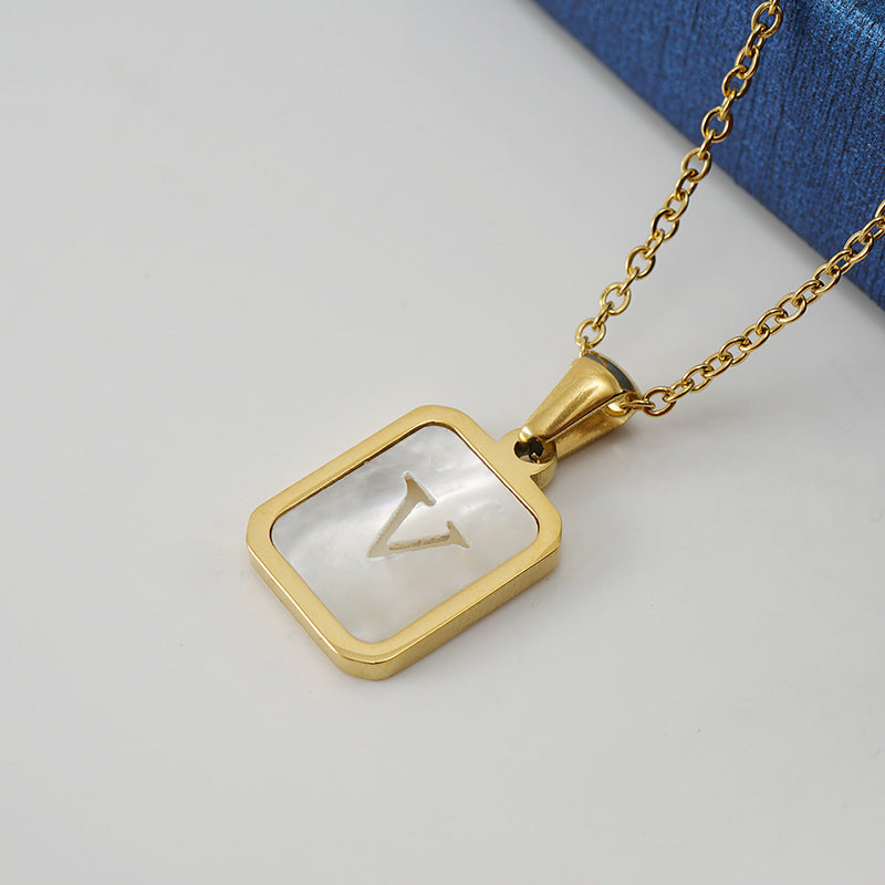 Hollow S Letter Necklace