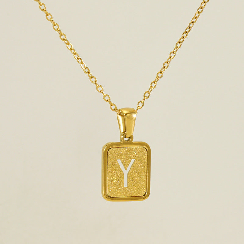 26 English Letter Pendant Necklace