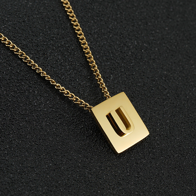 Block Letter Necklace