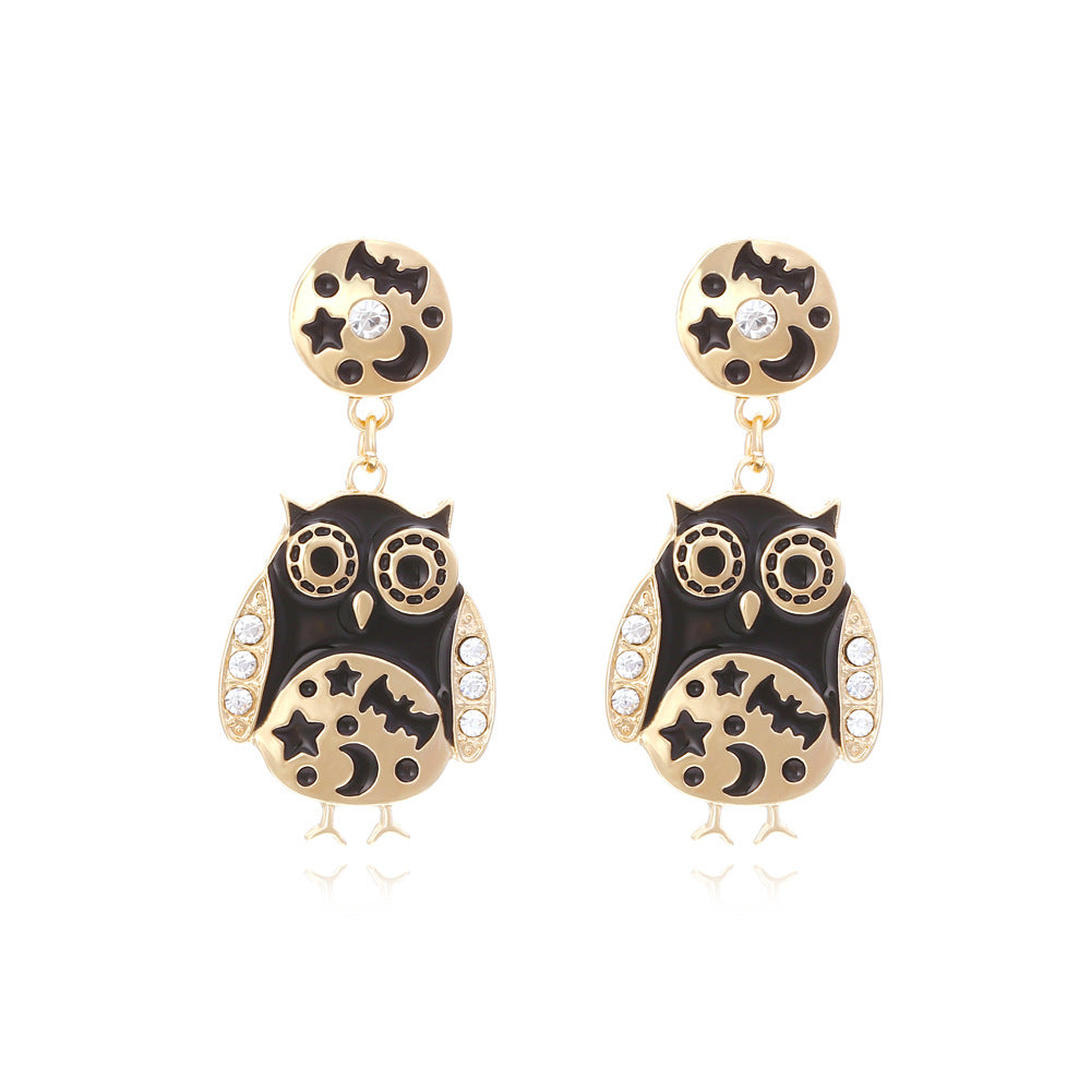 Alloy Owl Earrings