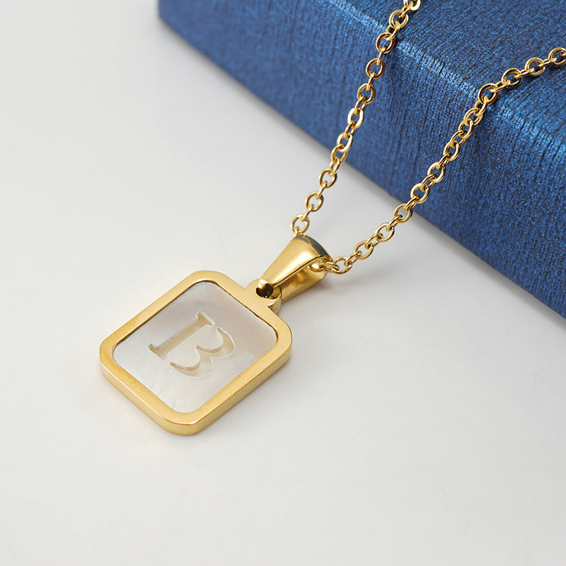 Hollow S Letter Necklace