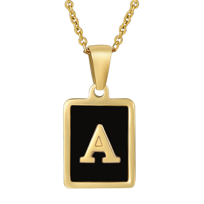 Square Letter Necklace