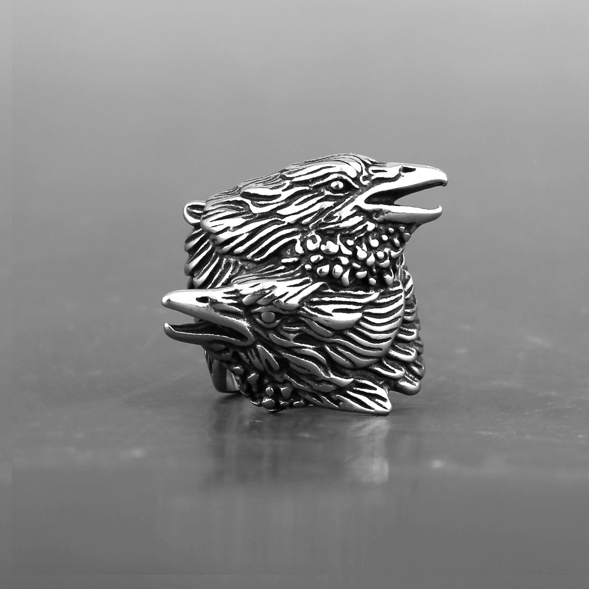 Double headed Crow Ring