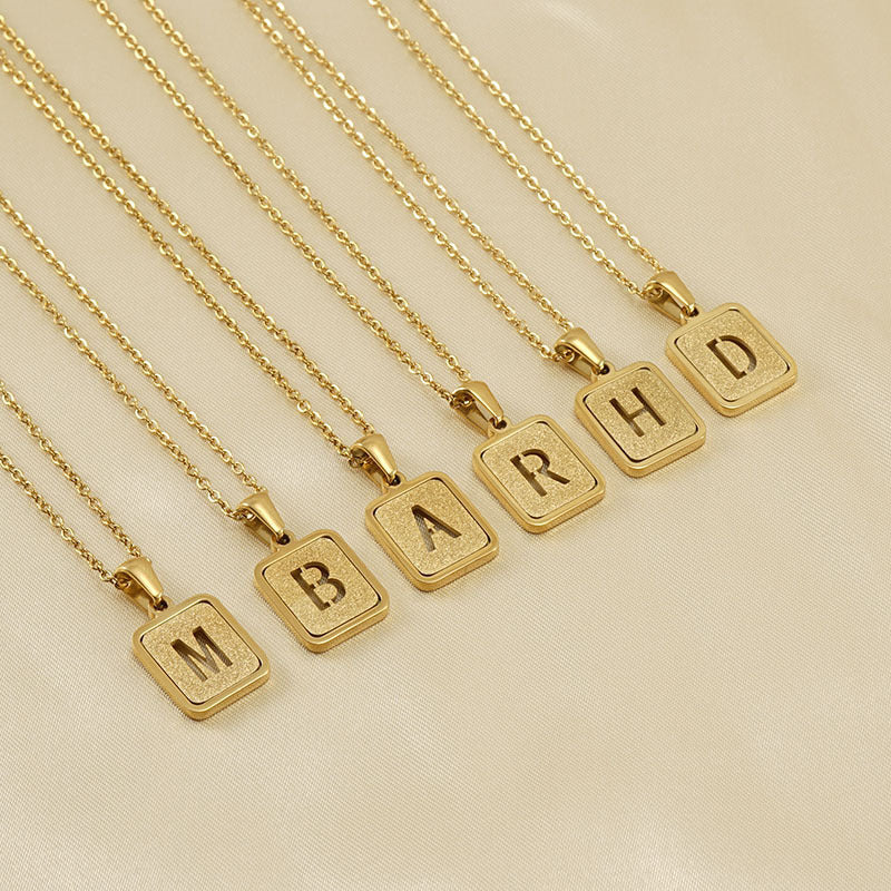 26 English Letter Pendant Necklace