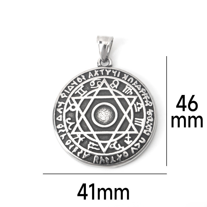 Solomon's Twelve Constellations Circle Necklace