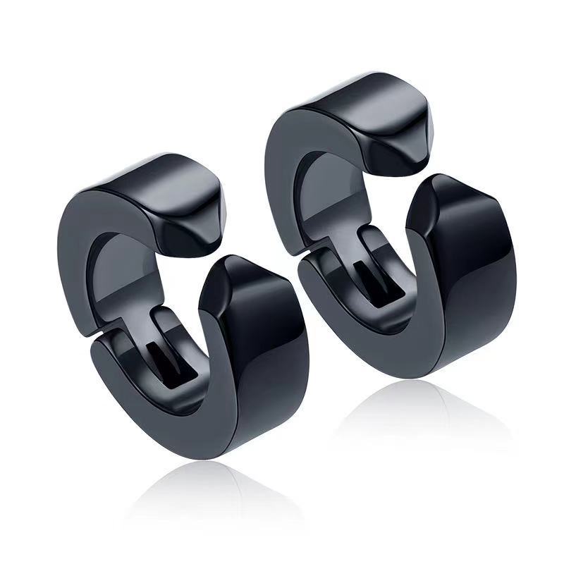 Black Special-shaped Earring