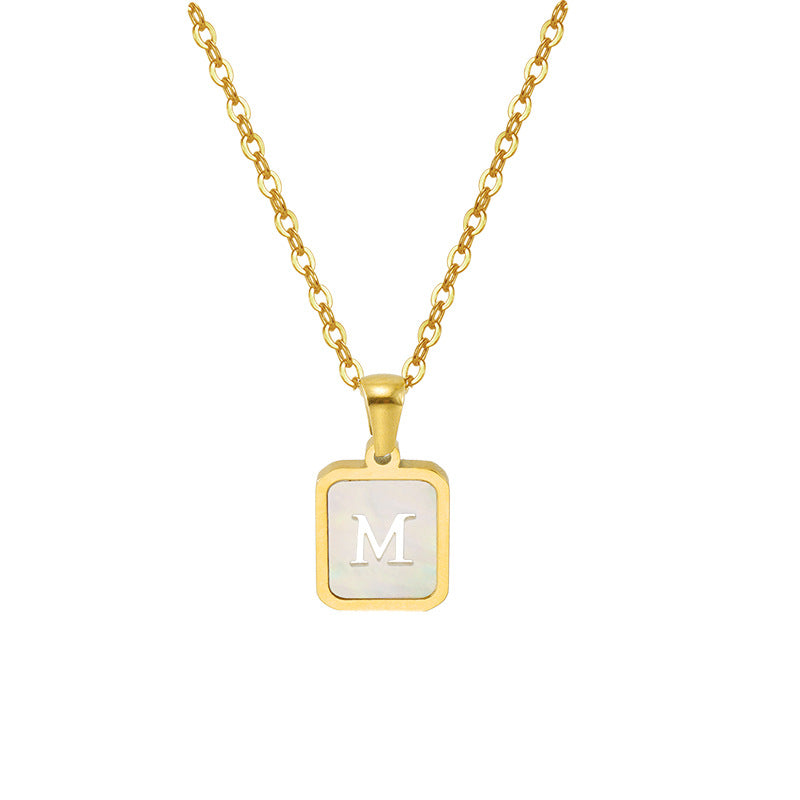 Hollow S Letter Necklace