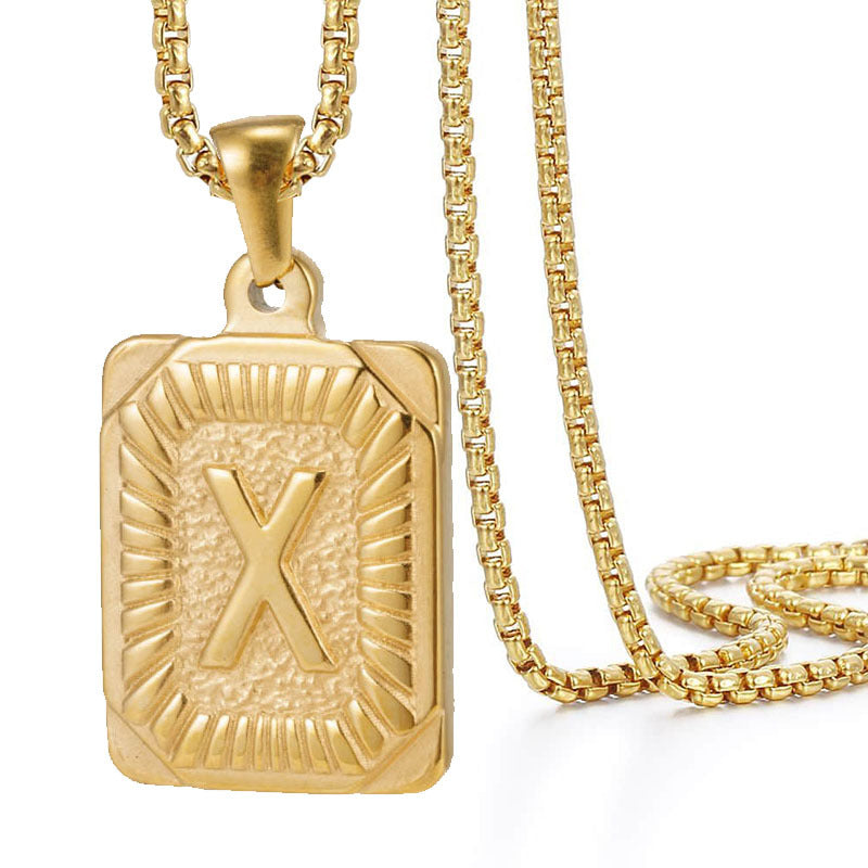 Hiphop Letter Pendant Necklace