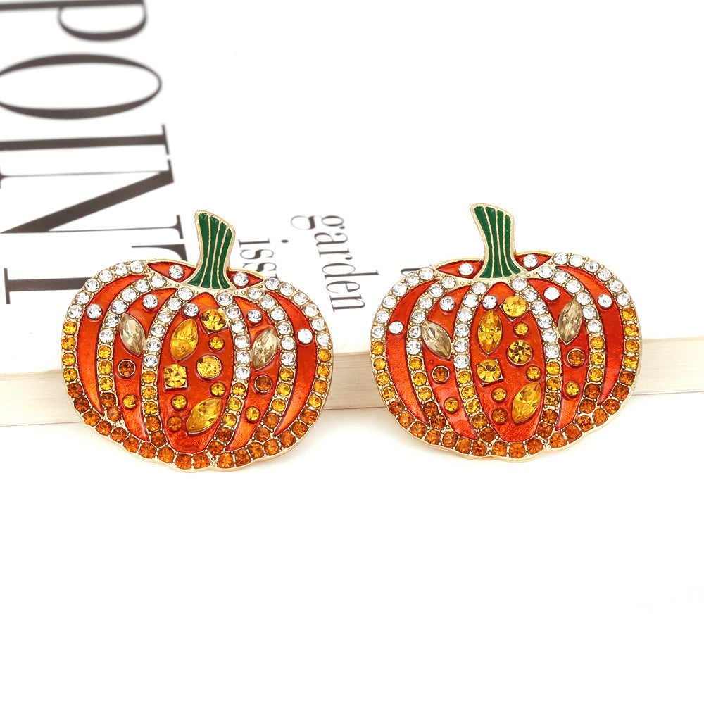 Pumpkin Alloy Earrings