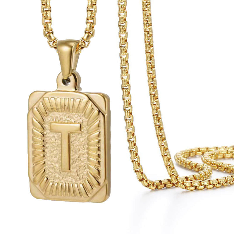 Hiphop Letter Pendant Necklace