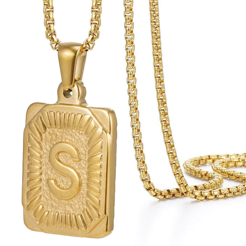 Hiphop Letter Pendant Necklace