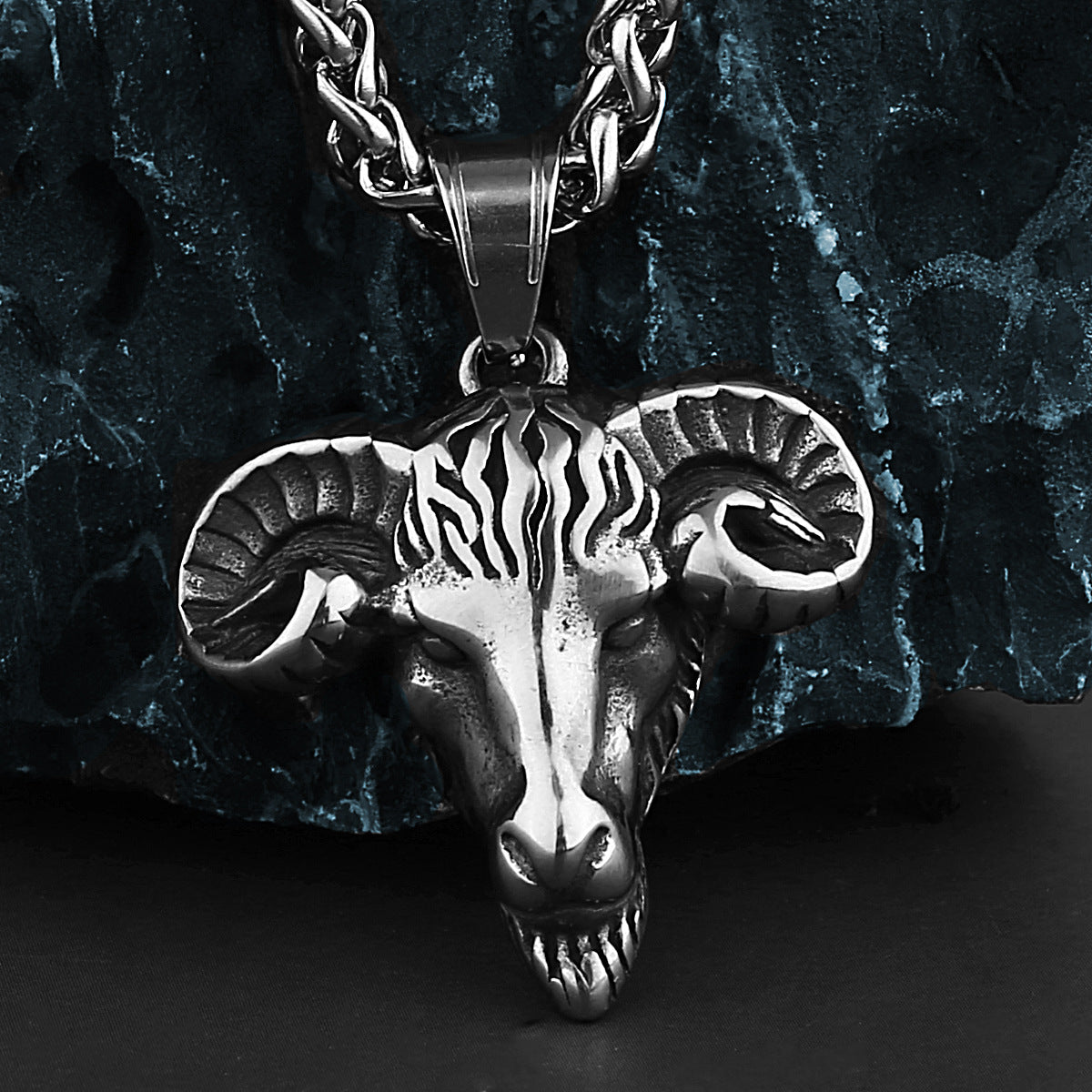 Goat Rune Street Pendant Necklace