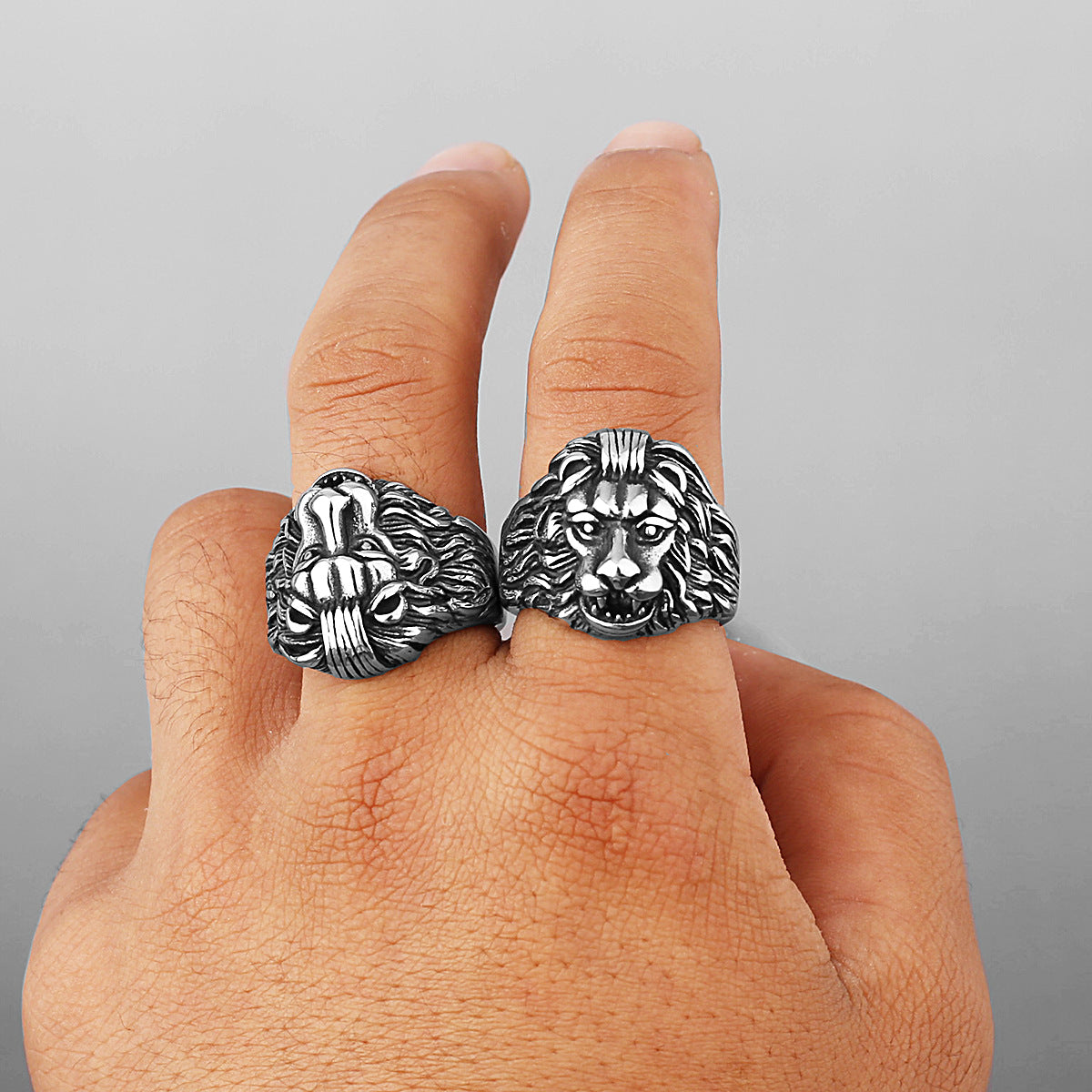 Goth Hip Hop Lion Ring