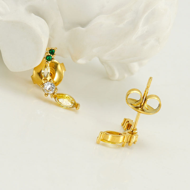 Tropical Fruit Zircon Earring