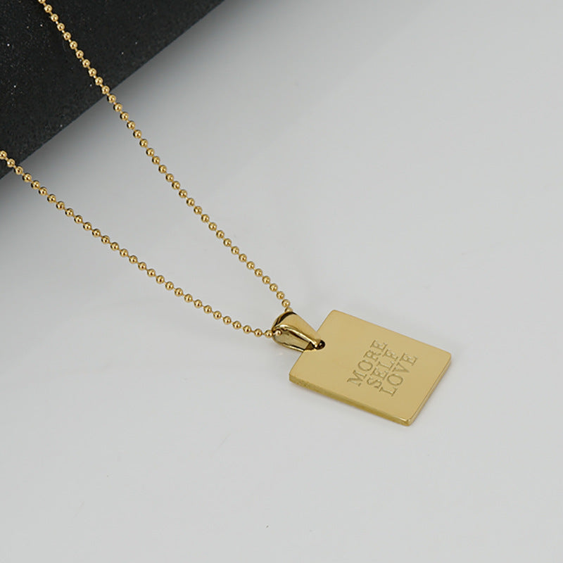 Rectangle Letter Necklace