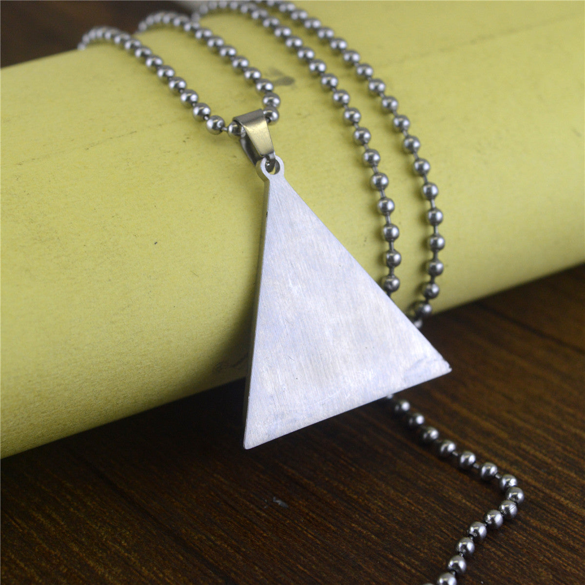 LGBP Titanium Steel Triangle Rainbow Necklace