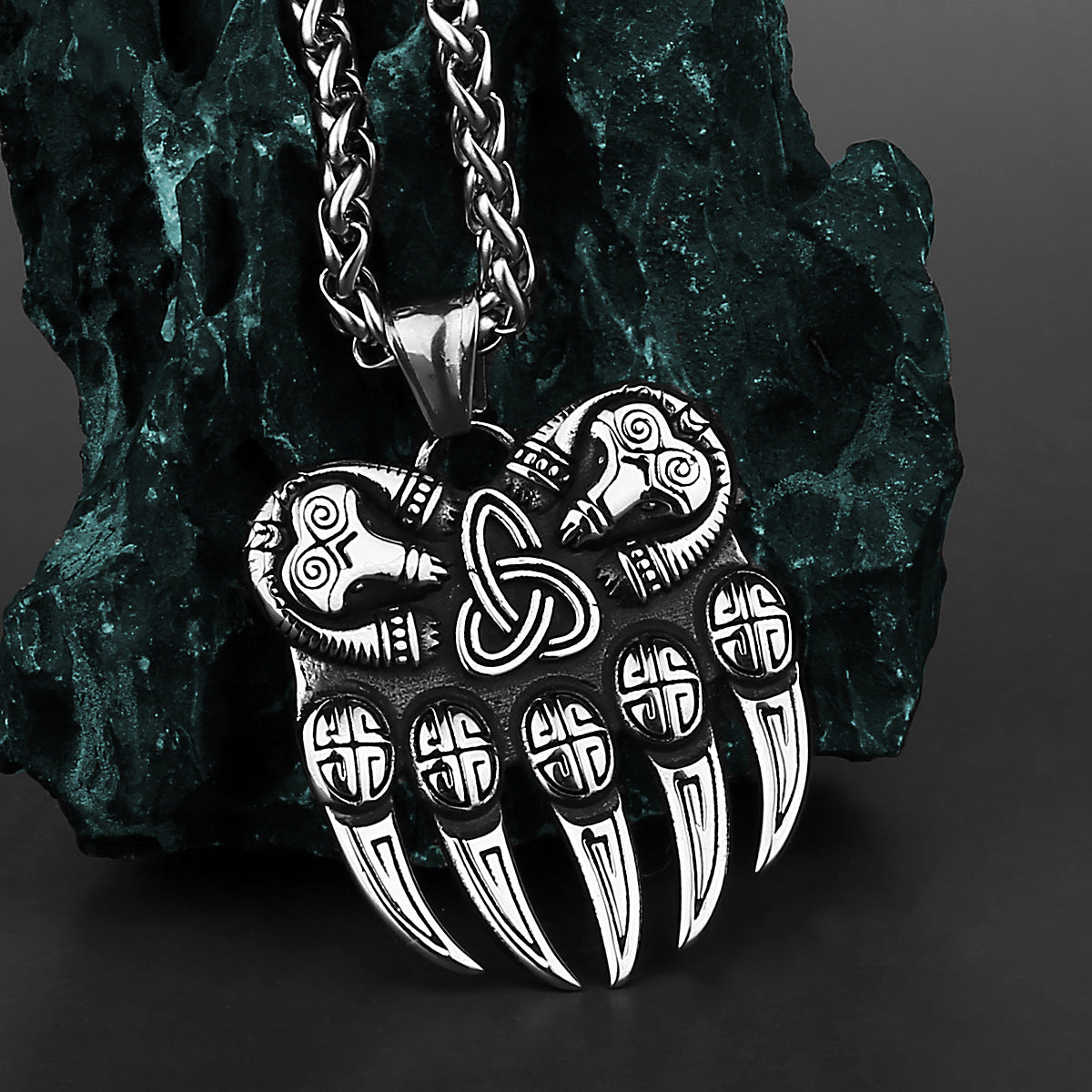 Goth Bear Claw Necklace