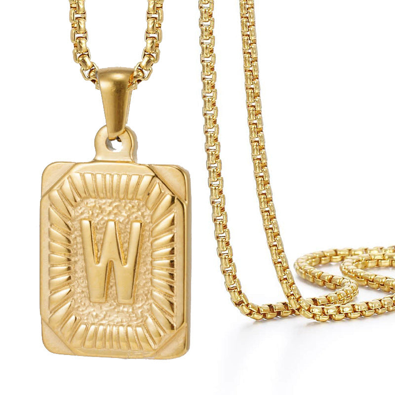 Hiphop Letter Pendant Necklace