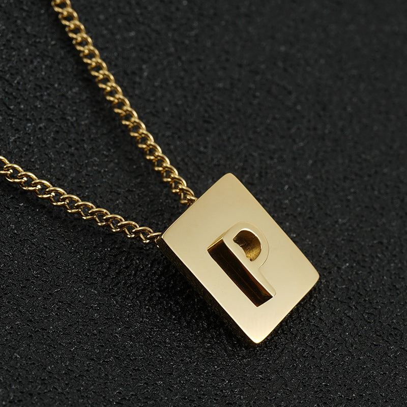 Block Letter Necklace