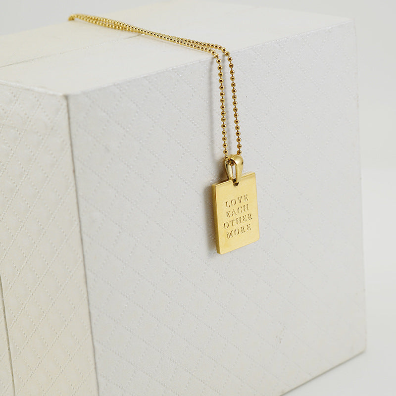 Rectangle Letter Necklace