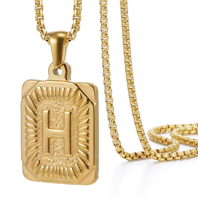 Hiphop Letter Pendant Necklace