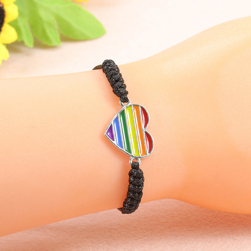 LGBP Six color rainbow woven bracelet