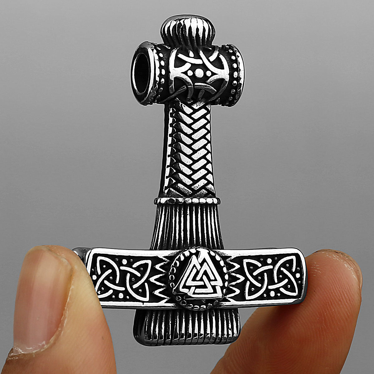 Odin Thunder Hammer Rune Necklace