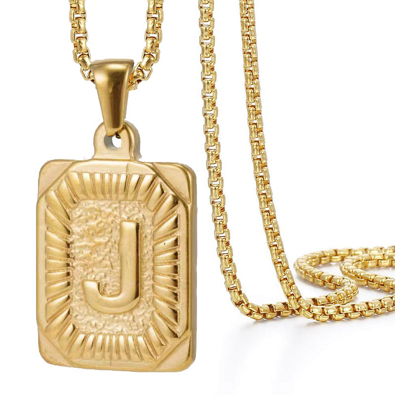 Hiphop Letter Pendant Necklace