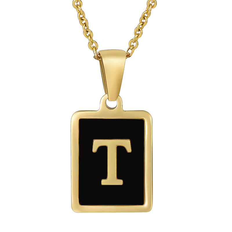 Square Letter Necklace