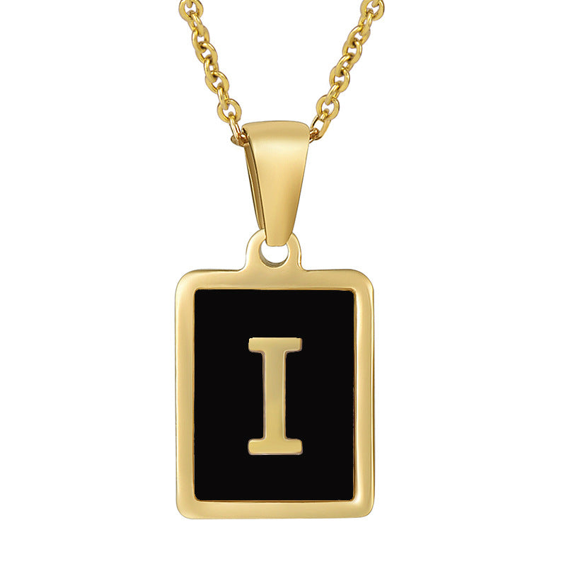 Square Letter Necklace