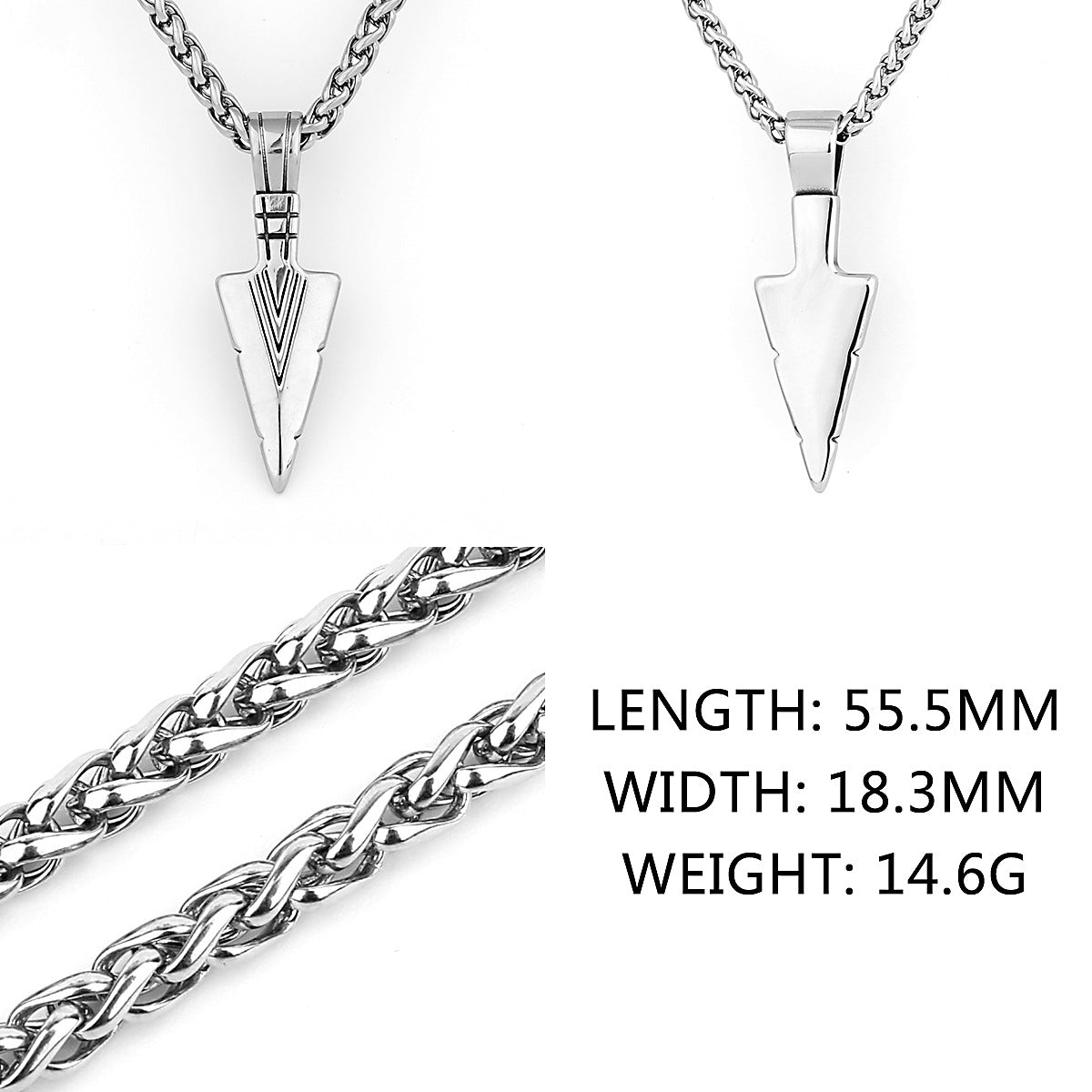 Goth Triangular Spearhead Necklace